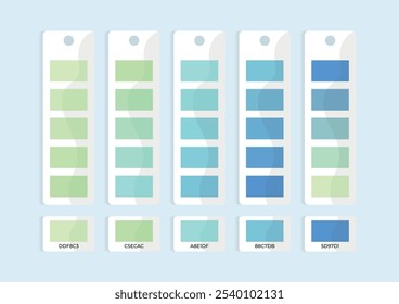 set of colorful color palette collection vector design