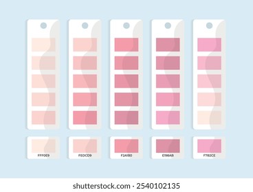 set of colorful color palette collection vector design