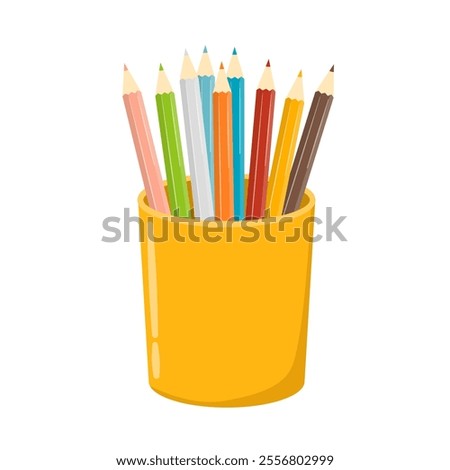 Set Of Colorful Colored Pencils for Drawing