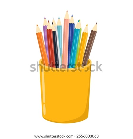 Set Of Colorful Colored Pencils for Drawing