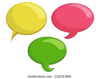 Conjunto de coloridas burbujas de habla cómica. Ilustración vectorial y elementos gráficos