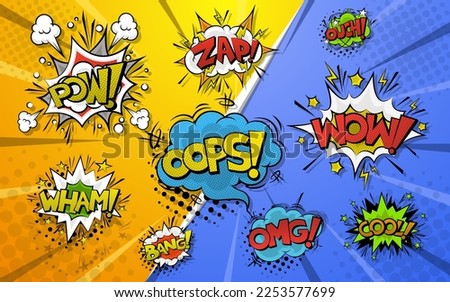 Set of Colorful Comic Speech Bubbles