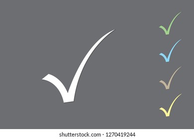 Set Colorful Correct Signs Marks Vector Stock Vector (Royalty Free ...