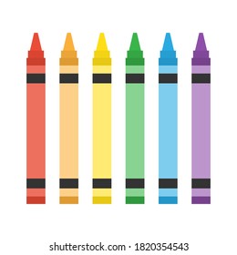 Colorido conjunto de lápices de colores. Ilustración del vector aislada en un fondo blanco