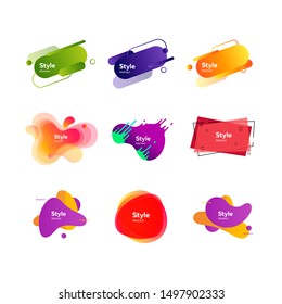 Set of colorful creative abstract geometric elements. Vector illustration. Can be used for advertising, marketing, presentation