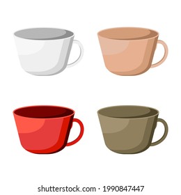 Conjunto De Copas Coloridas. Ilustración vectorial