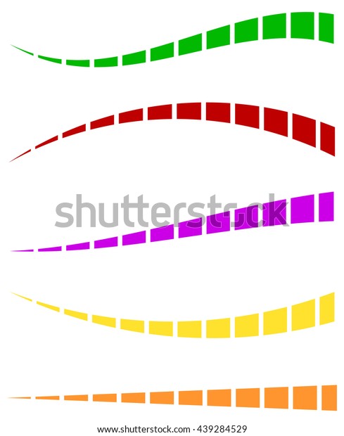 Set of
colorful dashed lines in different
directions