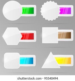 Set of colorful design elements. Vector illustration.