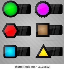 Set of colorful design elements. Vector illustration.