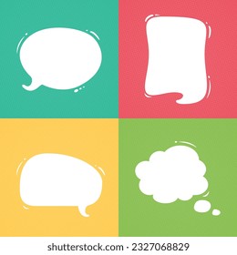 Set colorful dialog ballons vector