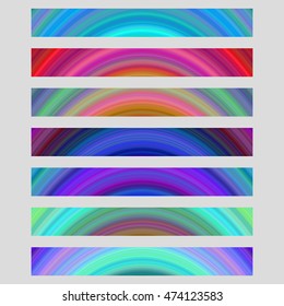 Set of colorful digital art web banner backgrounds