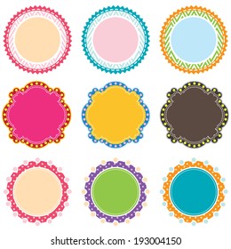 Set of Colorful Digital Frames - Illustration