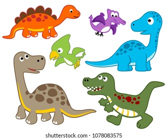 Dinosaur Stickers Stock Vector (Royalty Free) 102240154 | Shutterstock