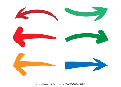 Set of Colorful Direction Arrows 