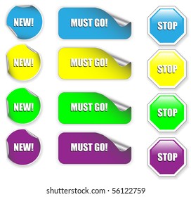 Set of colorful discount  labels  stickers-Vector.See my portfolio for more labels