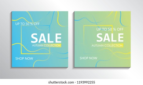 Set of colorful discount offer price sign. Special offer symbol. Autumn collection sale