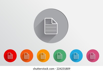 Set of colorful document icons