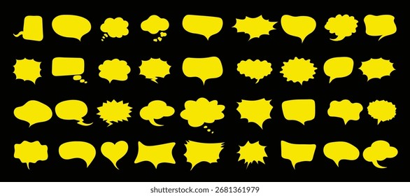 Conjunto de ícones coloridos de bolhas de fala doodle ilustração de vetor
