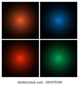 Set of Colorful Dots Abstract Vector Backgrounds | EPS10 Design