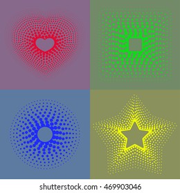 set of colorful dots geometry figures