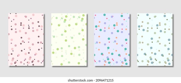 Set of colorful dots seamless pattern. Seamless vector pattern with dots. Colorful background. Vector illustration