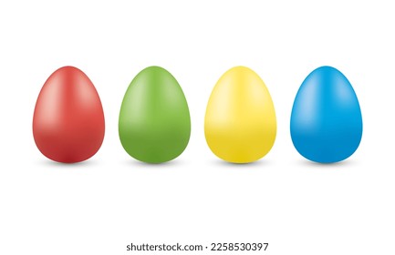 Set of colorful Easter eggs