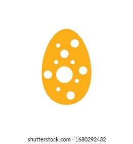 Set of colorful Easter eggs isolated on white background. Set of painted Easter eggs for party, celebration, greeting cards and decoration for Easter.