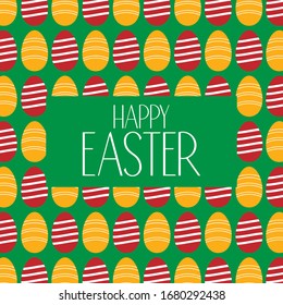 Conjunto de coloridos huevos de Pascua aislados en fondo blanco. Juego de huevos pintados de Pascua para fiestas, celebración, tarjetas de felicitación y decoración para Pascua.