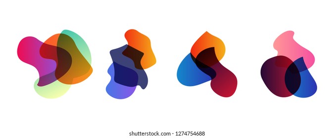 Set of colorful elements vector design template