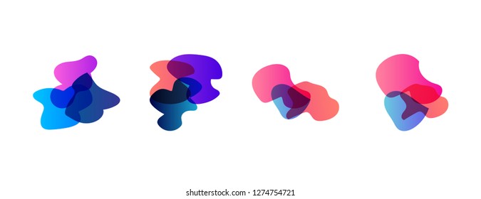 Set of colorful elements vector design template