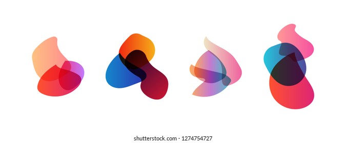 Set of colorful elements vector design template
