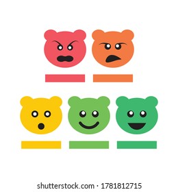 Set of the colorful emoticons design. vector illustration
