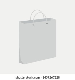 Set of Colorful Empty Shopping Bags Isolated in White. Vector Illustration