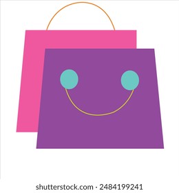 set of colorful empty shopping bags isolated in white. 3d realistic colorful shopping bags. 3d shopping bag banner vector fashion sale discount. background smartphone screen paper package
