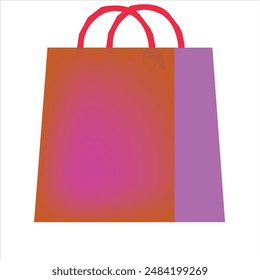 set of colorful empty shopping bags isolated in white. 3d realistic colorful shopping bags. 3d shopping bag banner vector fashion sale discount. background smartphone screen paper package