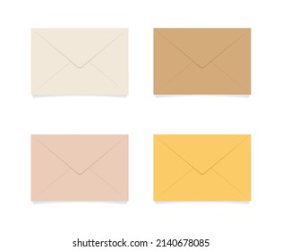 conjunto de sobres coloridos -ilustración vectorial