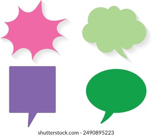 Set of colorful explosion stars. Comic burst, bursting star, starburst speech bubbles. Star sticker, burst speech balloon. Comic book, vector boom or explosion. Communication concept.