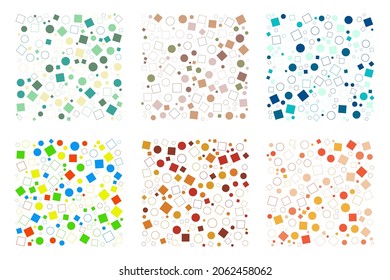 conjunto de patrones de tela coloridos, patrones de papel digital.