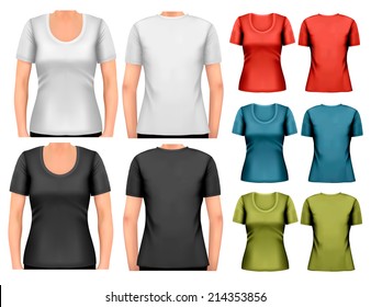 2,746 Woman t shirt template front back side Images, Stock Photos ...