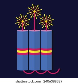 Set of colorful fireworks. Festive explosion of fireworks with stars and sparks.celebration party, anniversary or festival, explosion stars. Celebrations birthday or Christmas. Vector illustration. 