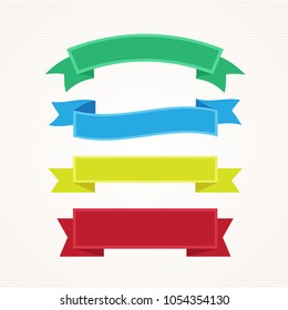Set of Colorful Flag Banner