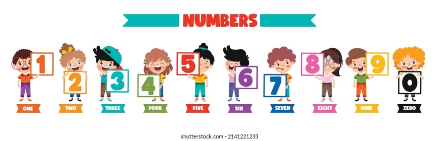 Set Colorful Flat Numbers Stock Vector (Royalty Free) 2141221233 ...