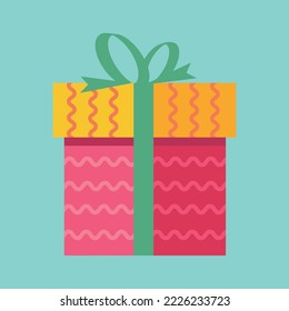 Set of colorful flat outlined Christmas icons background