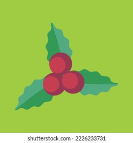 Set of colorful flat outlined Christmas icons background