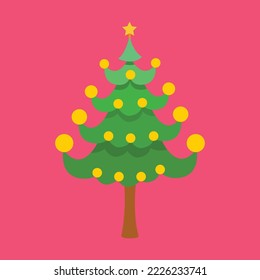 Set of colorful flat outlined Christmas icons background