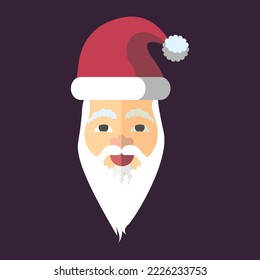 Set of colorful flat outlined Christmas icons background