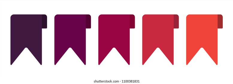 Set of colorful flat vector bookmarks. Vector EPS10