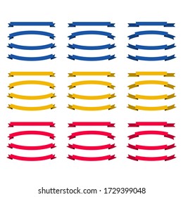 Set von farbenfrohen flachen Vector Ribbons - Kann für Web-Design, Banner oder einen kommerziellen Flyer verwendet werden.