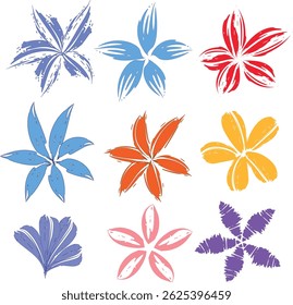 Conjunto de coloridos Elementos florales
