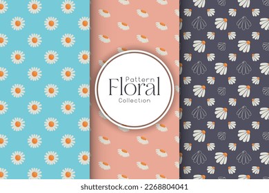 Set of colorful floral patterns